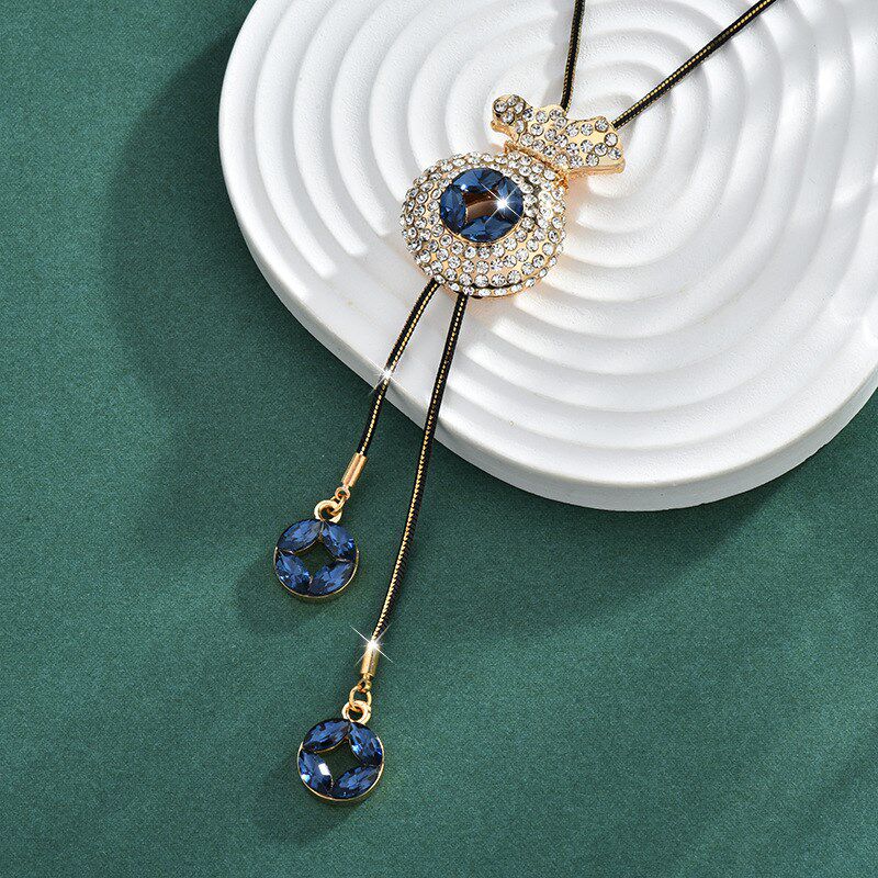 葫芦钱袋满钻毛衣链女祝福韩版长款秋冬项链时尚百搭衣服配饰