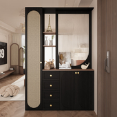 饰隔断进门 装 鞋 柜玄关柜一体轻奢高端入户门A厅柜超薄玄关架法式