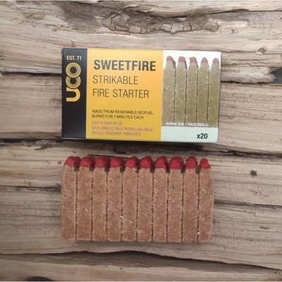 uco户外火柴烧烤木炭点燃块火种木屑火柴露营火柴引火种燃棒