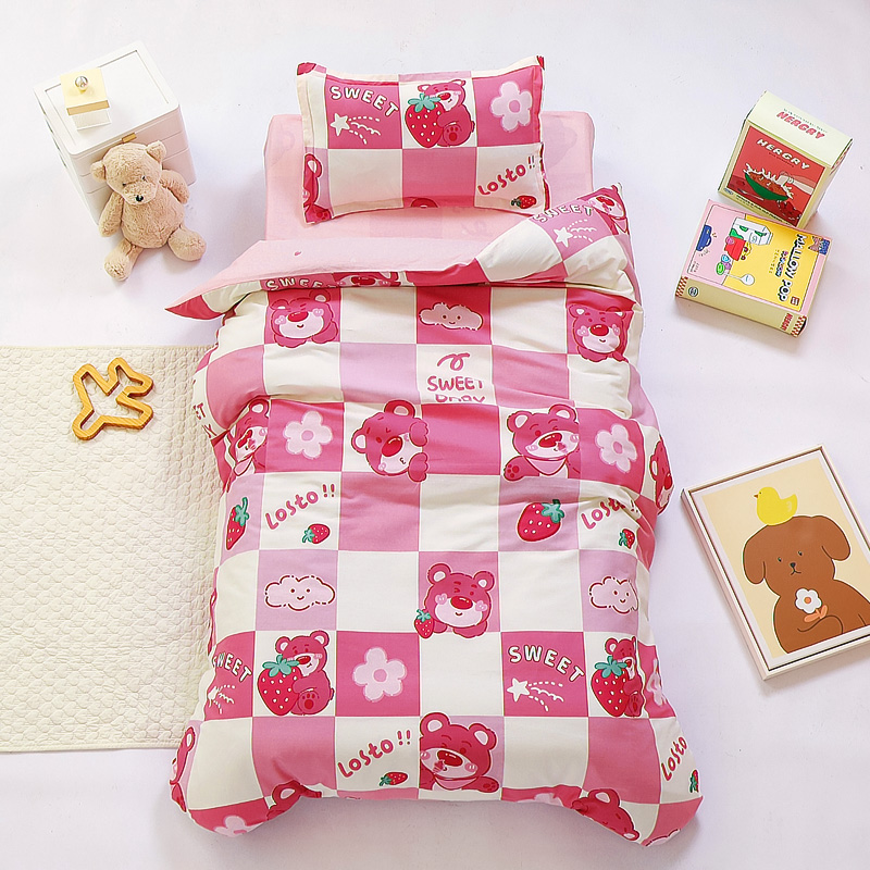 纯棉幼儿园被子三件套全棉被褥六件套宝宝午睡入园婴儿童床上用品