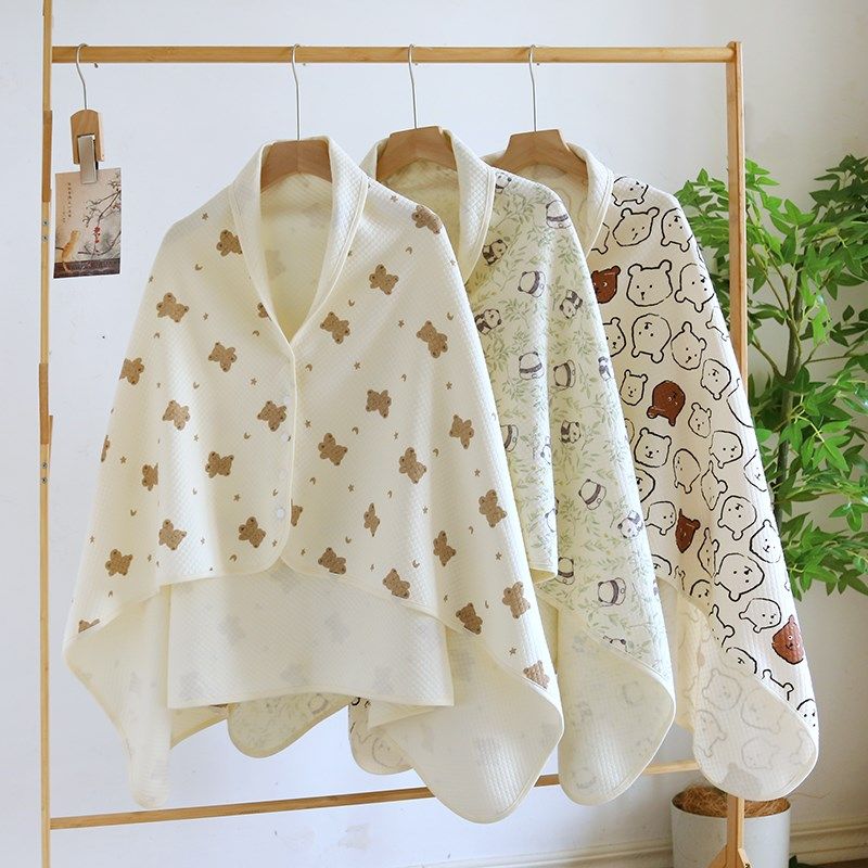 月子披肩产d后春秋冬季四季通用夏季薄款护肩保暖哺乳斗篷空调房