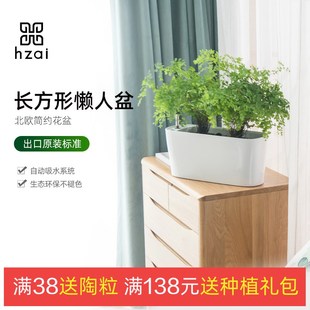 高级感2024年新款 仿陶瓷塑料北欧简约轻奢多肉花盆绿萝种植盆家用