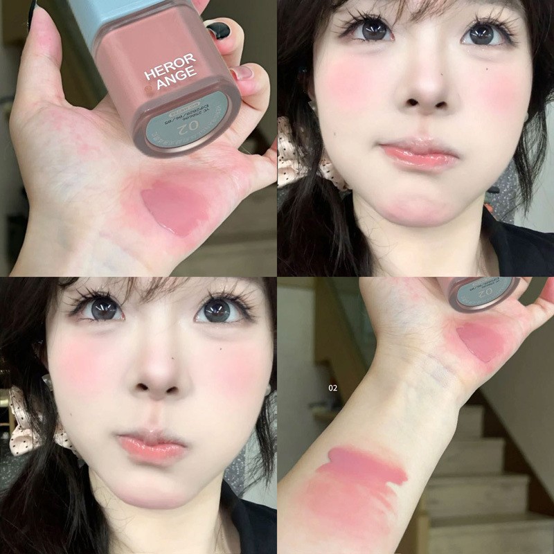 韩系日杂纯欲少女丝韵凝润液体腮红低饱和自然哑光显嫩HERORANGE