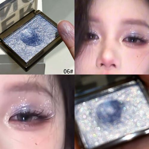 煜熠琉光单色眼影哑光珠光甜酷朋克风烟熏妆爆闪眼影盘~HERORANGE