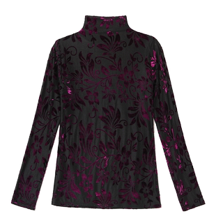 韩版秋冬加绒网纱打底衫女长袖加厚T恤金丝绒烧花上衣洋气小衫潮