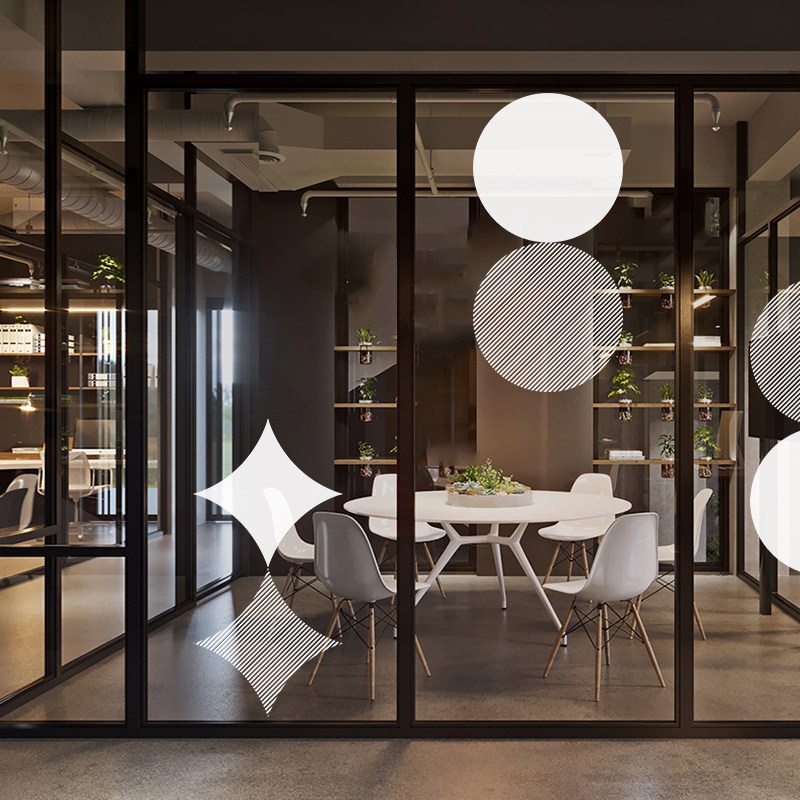 办公室防撞装饰玻璃腰线贴膜咖啡奶茶橱窗花装饰美化透明静电贴纸,家居饰品,软装墙贴,淘宝优惠券,粉丝福利购,淘宝优惠卷