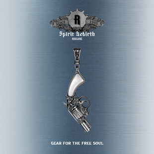 [新品发售]ROCKRIDE 重生永恒之枪吊坠 贝母项链男款设计感925银