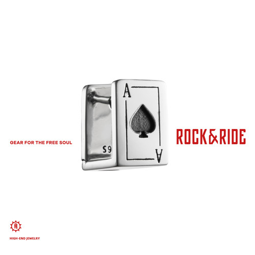 ROCKRIDE耳钉925纯银复古男