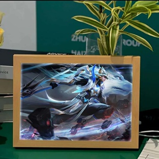 王者荣耀手办李信周边一念神魔马超吕布灯光画纪念盲盒摆件礼物
