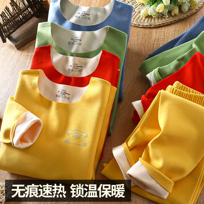 儿童德绒内衣套装秋冬保暖宝宝