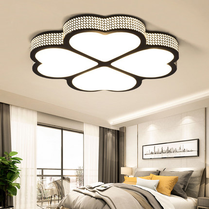 led吸顶灯四叶草简约现代卧室灯温馨浪漫主卧房间灯客厅灯具灯饰