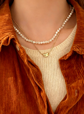 双层珍珠项链女2025新款