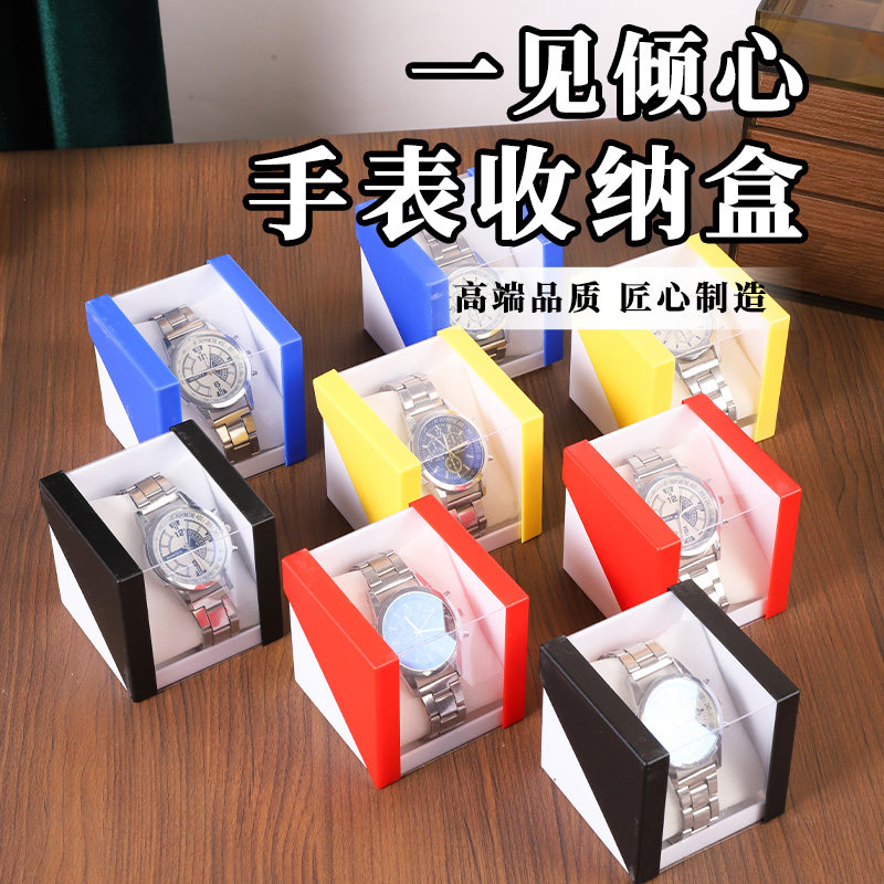 便雅创意透明防尘手串手链收纳盒手表展示盒柜台橱窗名表看货道具