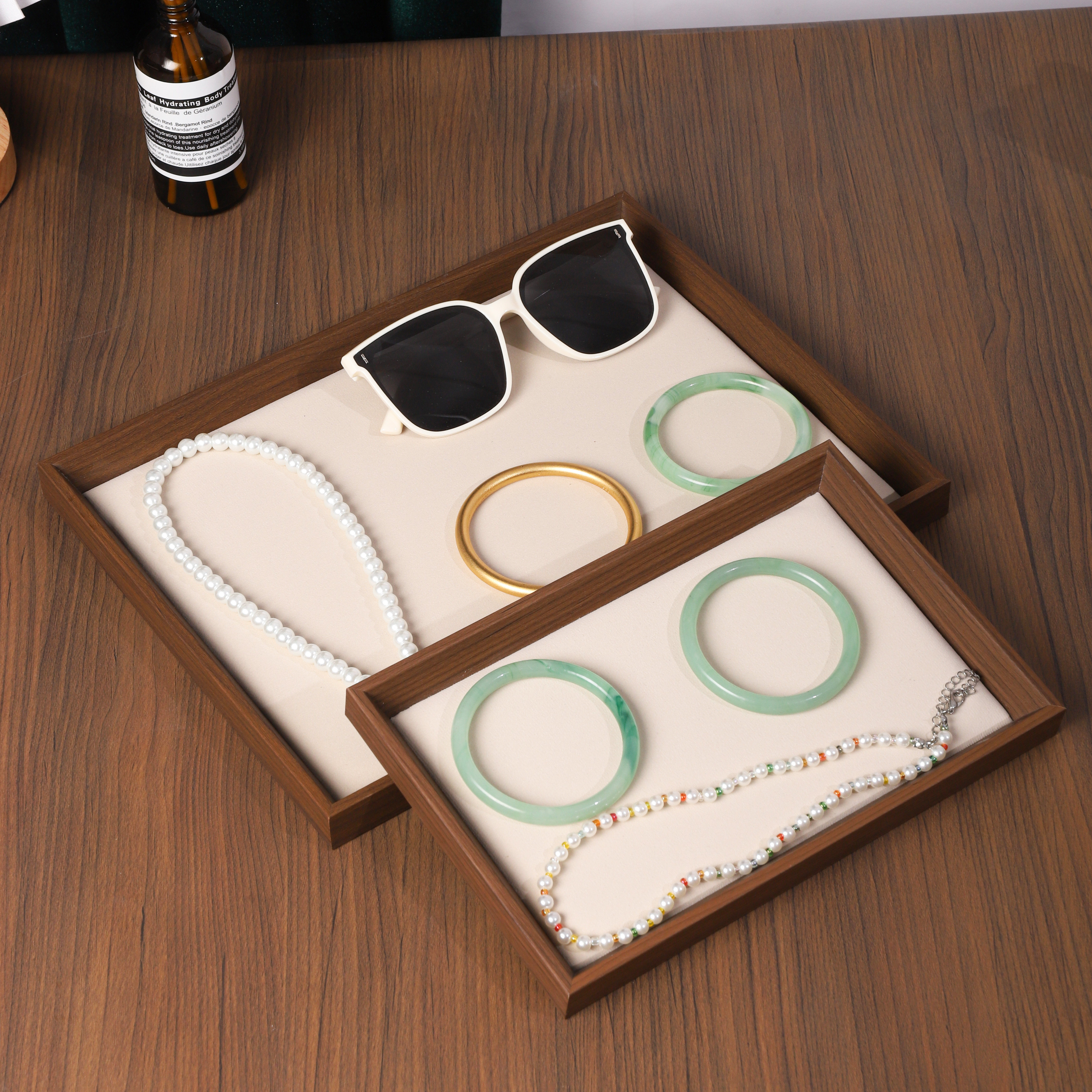 便雅首饰托盘胡桃色超迁珠宝柜台看展示盘项链饰品眼镜陈列道具盘,收纳整理,首饰盒,淘宝优惠券,粉丝福利购,淘宝优惠卷