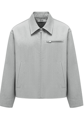 Erole进口定织鱼骨纹重磅水洗做旧夹克立体剪裁cleanfit短款外套