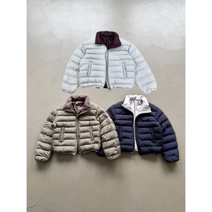 Erole 三星Downplus安心90纯白鸭绒格纹轻量化双面穿排骨羽绒服