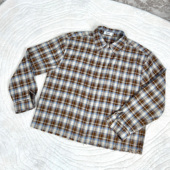 抗皱垂感毛须长袖 Erole 24aw复古老钱流苏精纺TR格纹衬衫 格子慵懒