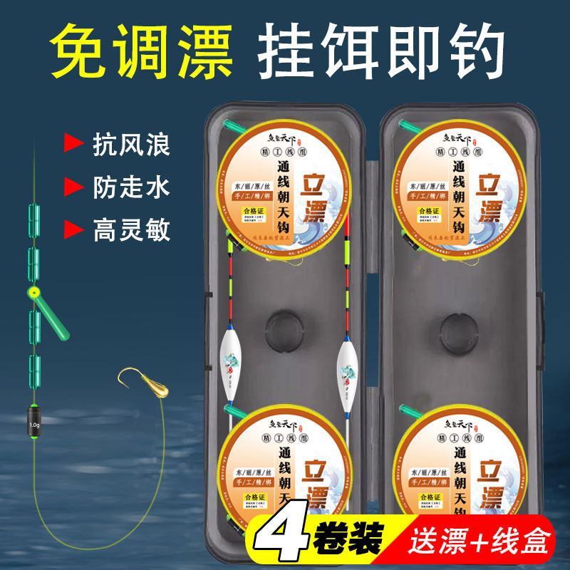 立漂朝天钩线组朝天铜头钩钓草洞鲫鱼线组传统钓成品全套无需调漂,户外/登山/野营/旅行用品,线组,淘宝优惠券,粉丝福利购,淘宝优惠卷
