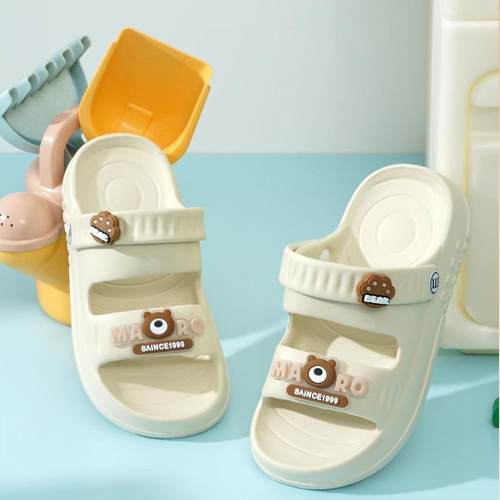 卡通男女孩夏季踩屎感凉拖鞋