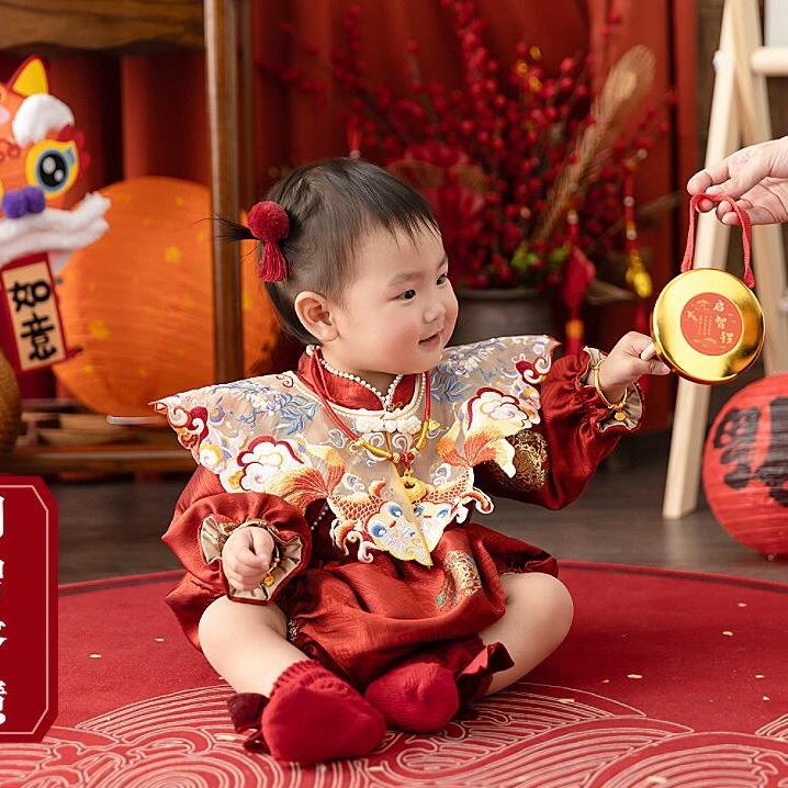 万针刺绣云肩可爱又高级