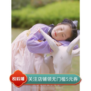 汉服女童春夏童装秋天仙女裙公主中国风古风襦裙古装女孩儿童超仙