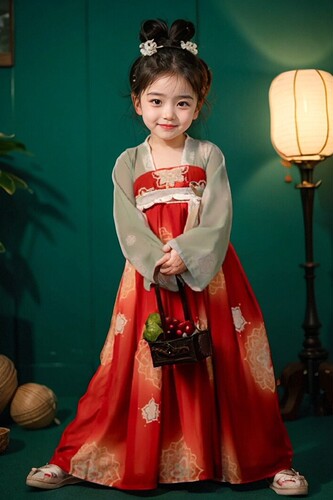 软纱女童汉服唐代襦裙