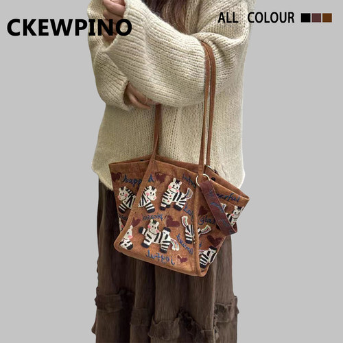 CK马年包包马上开心帆布包大容量元宝包托特包慵懒斜挎通勤包女包