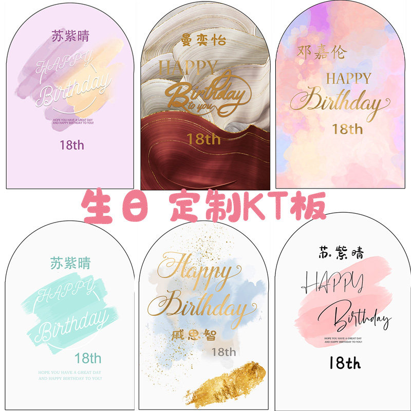 兆艺汇生日背景布置kt板
