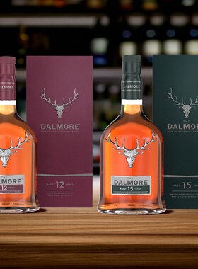 Dalmore大摩12年/15年700ML苏格兰单一麦芽威士忌正品进口洋酒