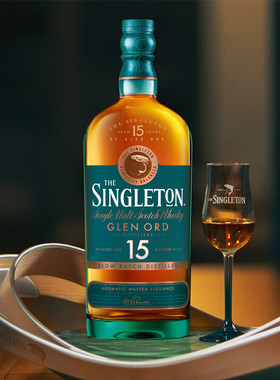 苏格登15年单一麦芽苏格兰威士忌700ml英国进口Singleton洋酒正品