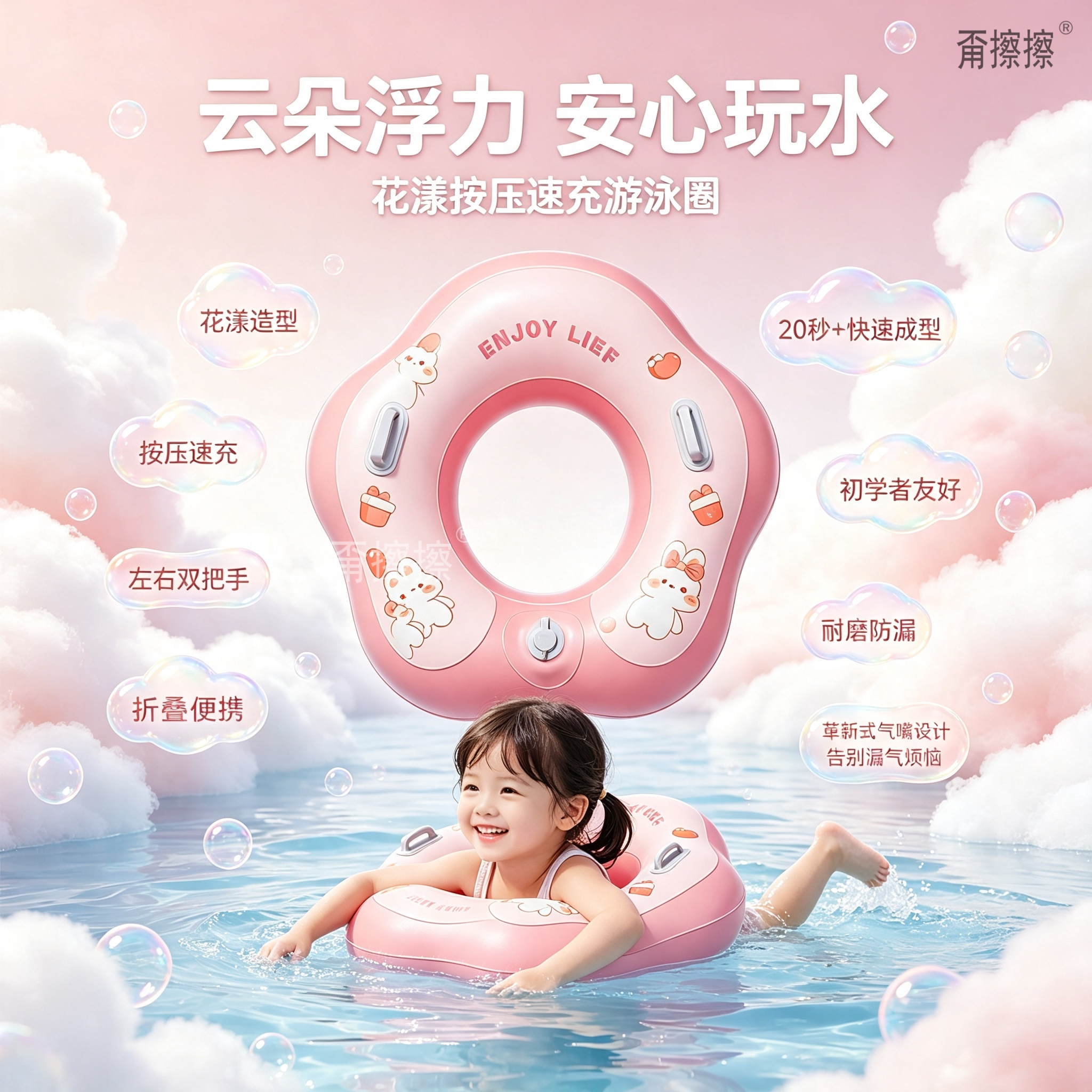 游泳圈儿童10岁以上女童加厚水泡圈小孩救生圈8到12岁专用儿童2岁图片