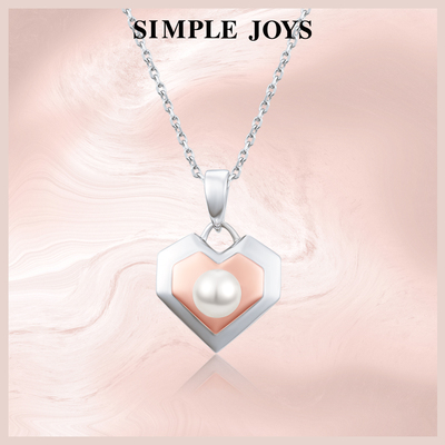 SIMPLEJOYS简单快乐几何爱心项链女s925纯银原创设计送礼女友lx