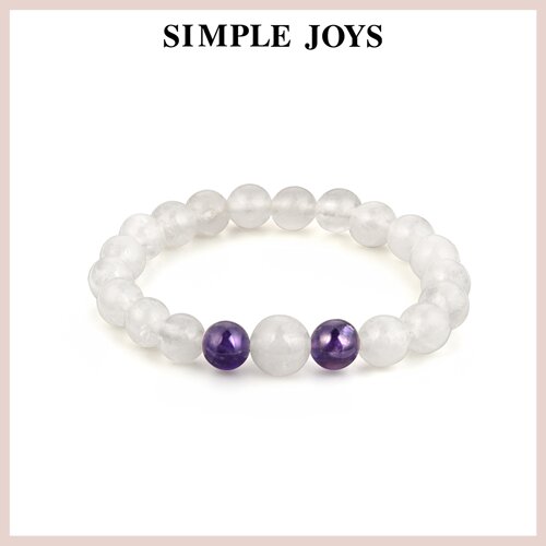 SIMPLEJOYS紫晶白玉髓手串