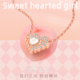 情人节限定 SIMPLEJOYS像素爱心项链s925纯银女天然白贝母送女友