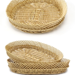 面包筐收纳藤筐家用饭店超市工艺柳编水果筐水果篮藤柳编筐馒头筐