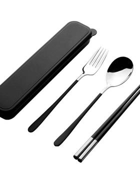 chopsticks and spoon set student fork carry adult portable