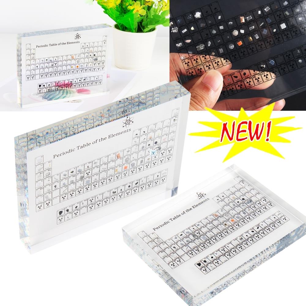 With/ Without Elements Acrylic Periodic Table Display Kids T