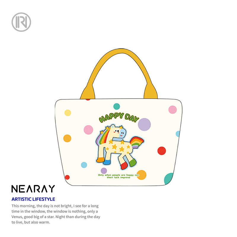 尼睿彩虹波点小马手提包萌趣可爱帆布包学生上课小巧便当包Q325,箱包皮具/热销女包/男包,通用款女包,淘宝优惠券,粉丝福利购,淘宝优惠卷