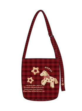 尼睿设计师原创马上如愿椭圆底飘带水桶包单肩斜跨日常小众女Z107