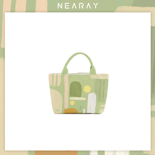 尼睿绿色手提原创女小布袋