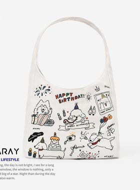 尼睿x小短腿 新款简约百搭小猫小狗大容量单肩包可爱休闲通勤包包