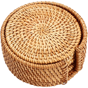 远舍越南藤编杯垫茶具手工藤木养壶垫杯托铁壶紫砂壶托干泡垫配件