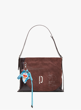 PECO哆啦A梦限定款大号Hobo包单肩软皮腋下大容量通勤水桶托特包