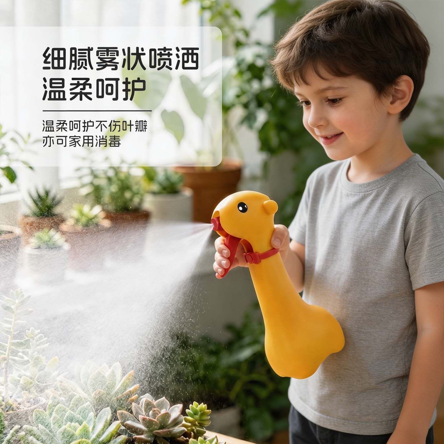 卡通喷壶园艺浇花浇水壶小白熊北极熊儿童小喷壶手压式塑料喷雾瓶