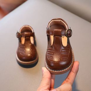 子软底学步鞋 男童宝宝鞋 婴儿鞋 秋季 女童复古小皮鞋 新款 一件代发