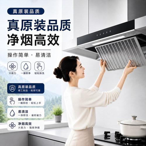 方太EM油网原装滤网可拆洗通用