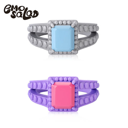 官方emo salad 3D打印choker 钻戒项圈项链 原创设计小众项链 2色