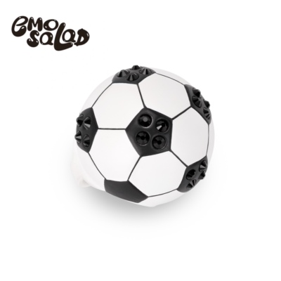 官方emo salad 3D表情包 亮钻足球戒指 原创设计 Football ring