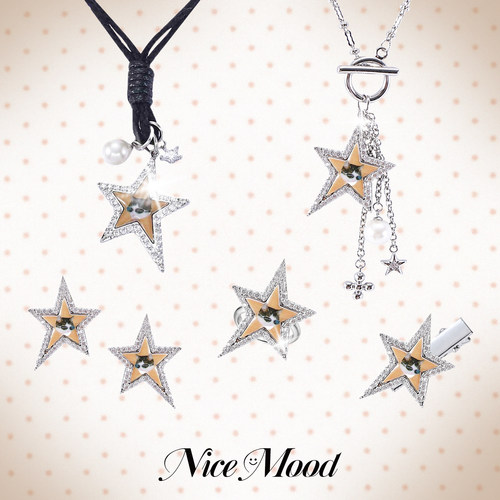 五角星小猫项链毛衣链