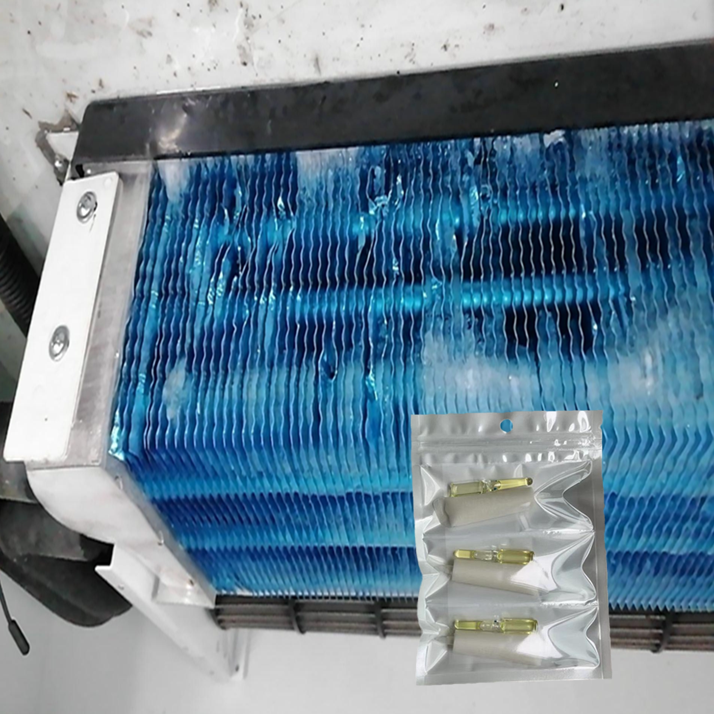 汽车空调蒸发器铝管漏氟修补胶水冷凝器铜管针孔沙眼漏冷媒补漏胶